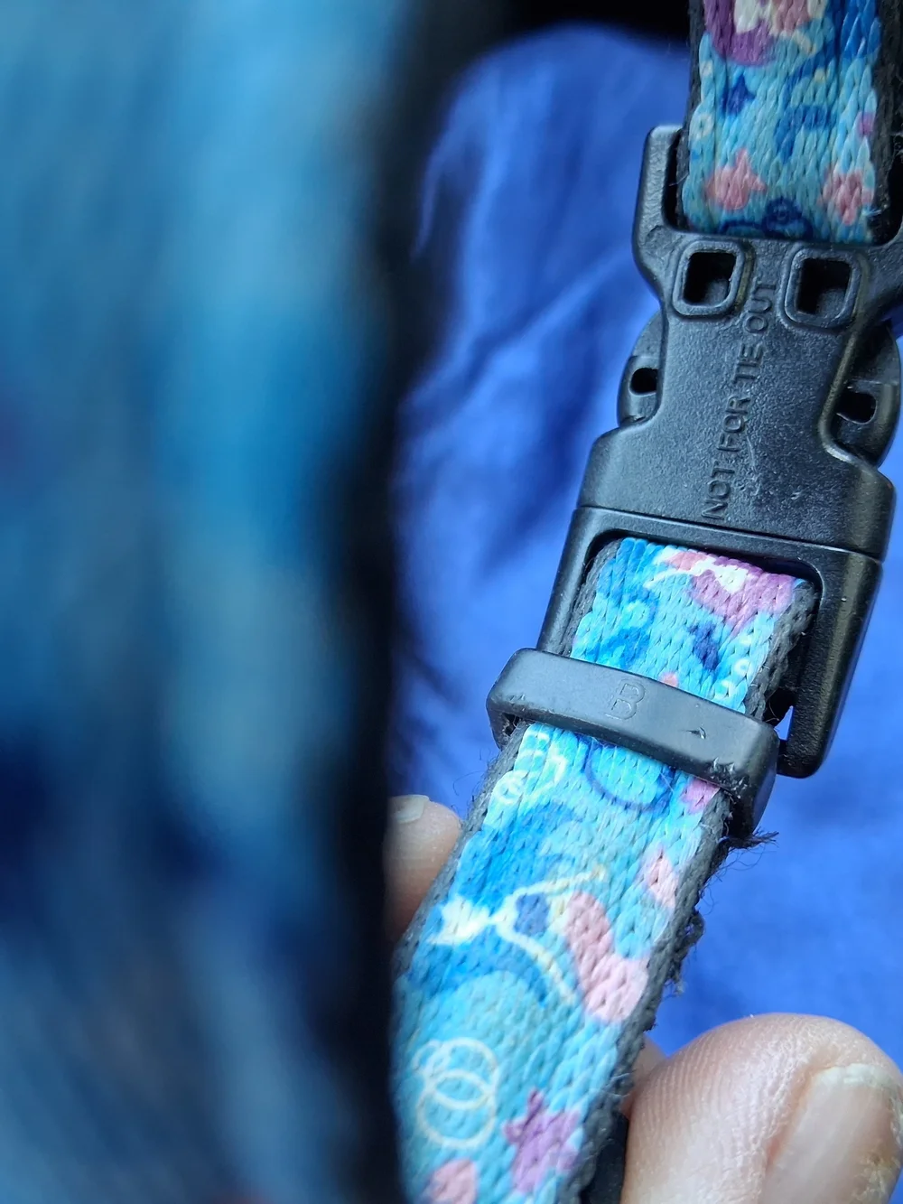 Coastal Unisex Small Blue Mermaid Patterned Dog Collar